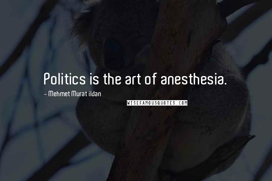 Mehmet Murat Ildan Quotes: Politics is the art of anesthesia.