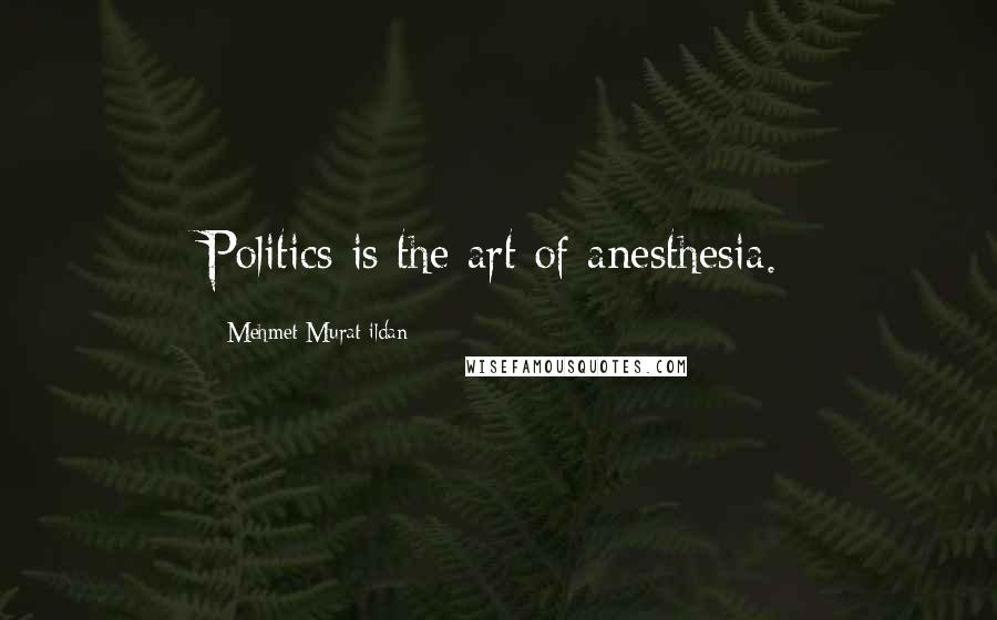 Mehmet Murat Ildan Quotes: Politics is the art of anesthesia.