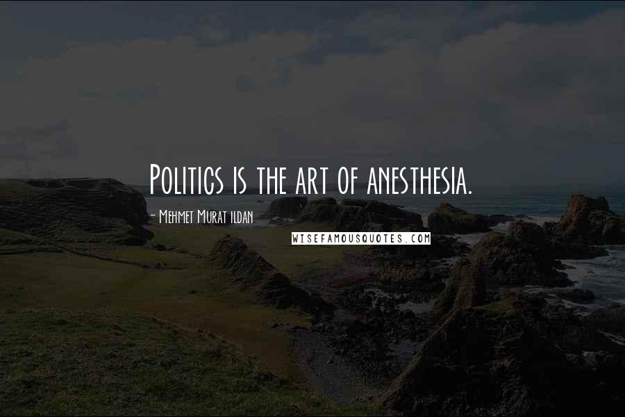 Mehmet Murat Ildan Quotes: Politics is the art of anesthesia.