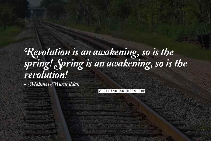 Mehmet Murat Ildan Quotes: Revolution is an awakening, so is the spring! Spring is an awakening, so is the revolution!