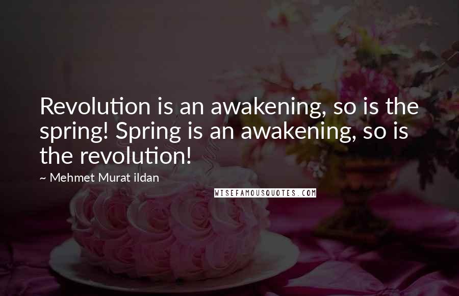 Mehmet Murat Ildan Quotes: Revolution is an awakening, so is the spring! Spring is an awakening, so is the revolution!
