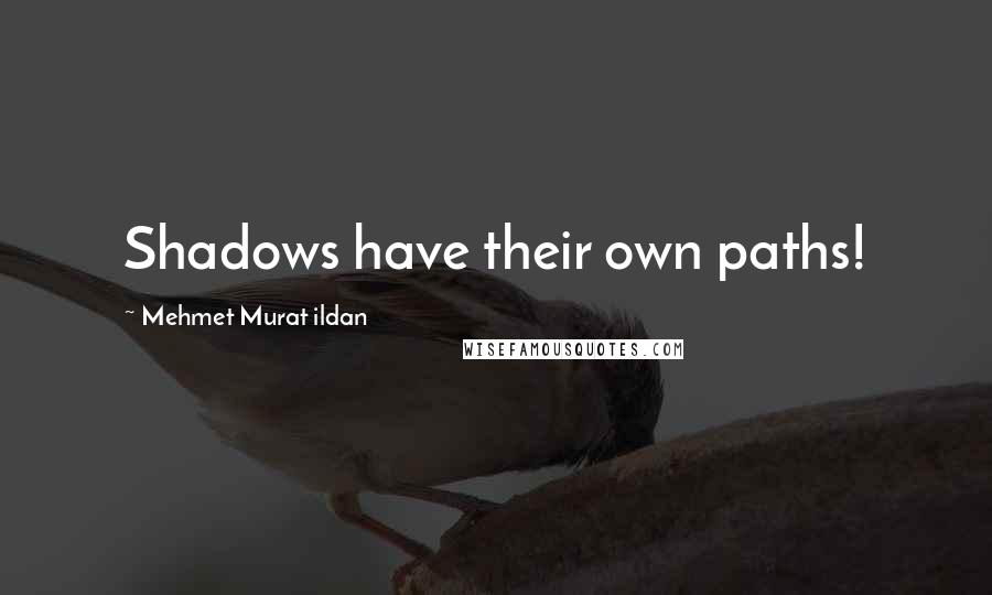 Mehmet Murat Ildan Quotes: Shadows have their own paths!
