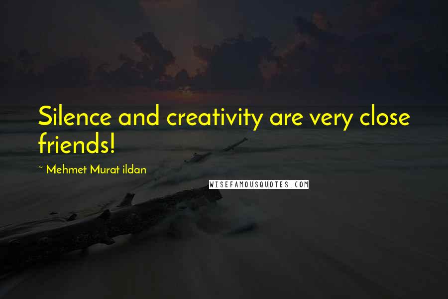 Mehmet Murat Ildan Quotes: Silence and creativity are very close friends!