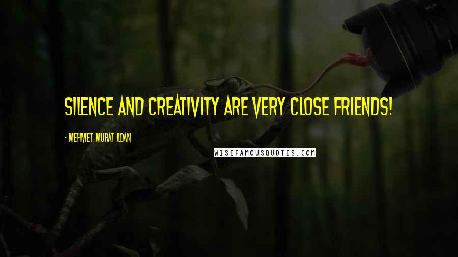 Mehmet Murat Ildan Quotes: Silence and creativity are very close friends!