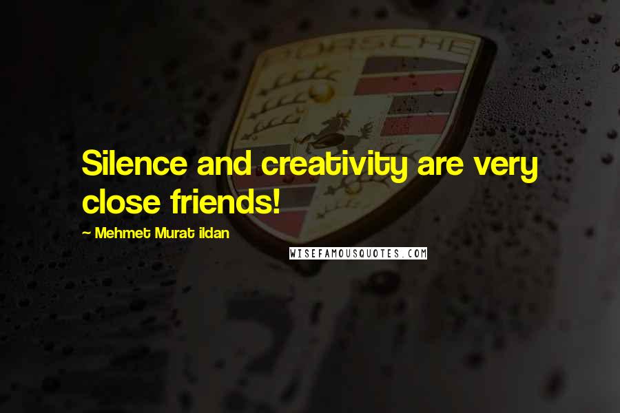 Mehmet Murat Ildan Quotes: Silence and creativity are very close friends!