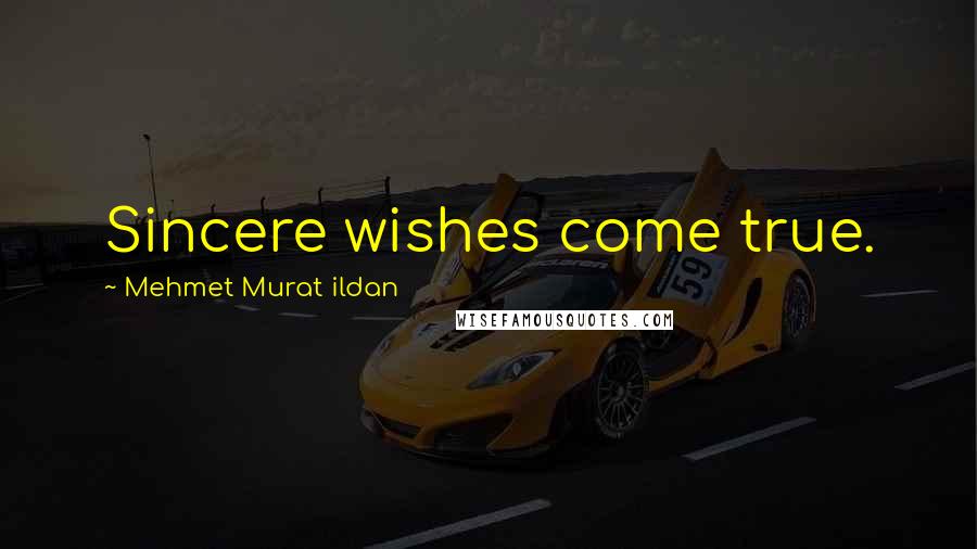 Mehmet Murat Ildan Quotes: Sincere wishes come true.
