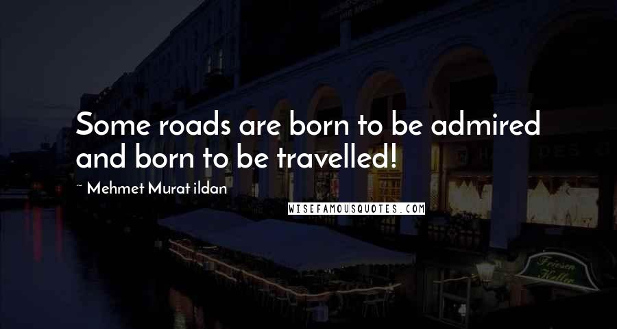 Mehmet Murat Ildan Quotes: Some roads are born to be admired and born to be travelled!