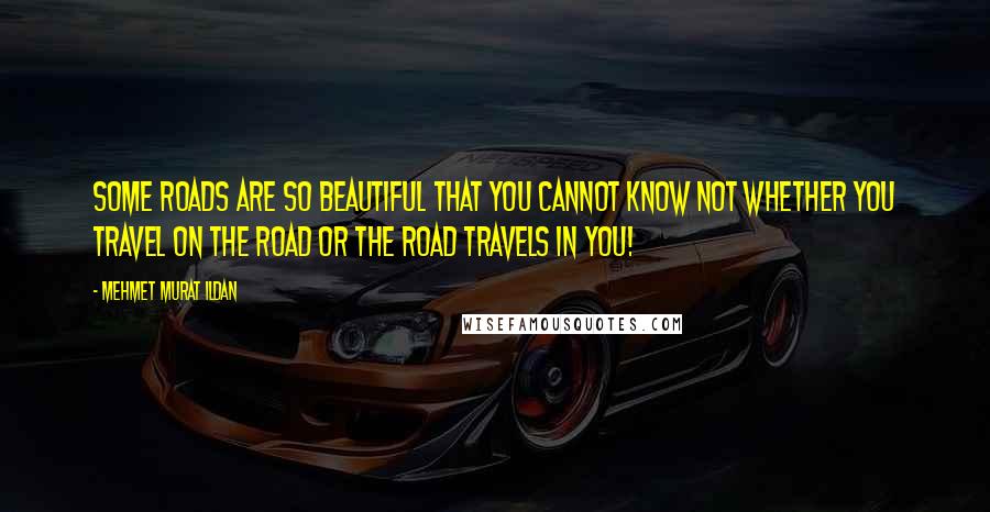 Mehmet Murat Ildan Quotes: Some roads are so beautiful that you cannot know not whether you travel on the road or the road travels in you!