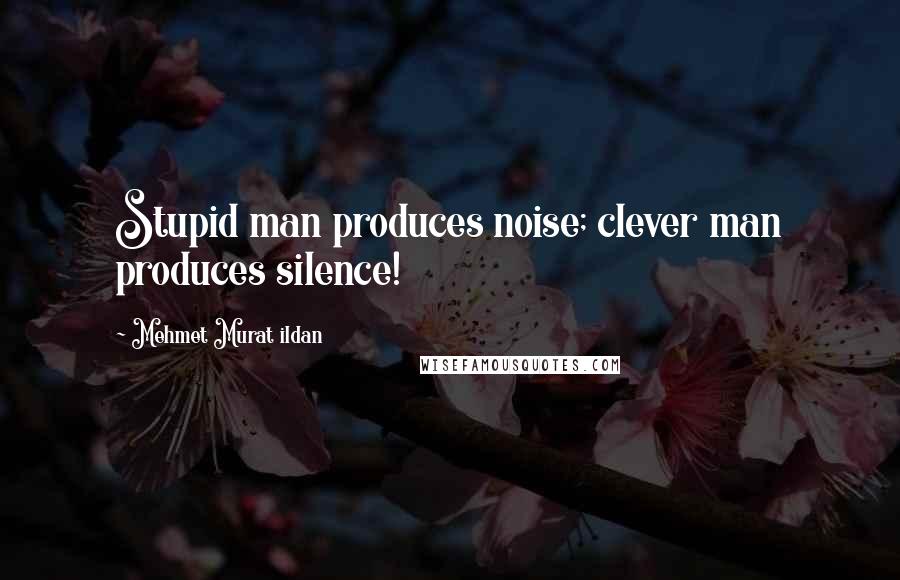 Mehmet Murat Ildan Quotes: Stupid man produces noise; clever man produces silence!