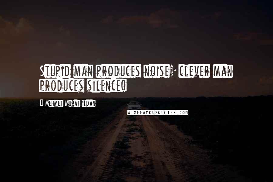 Mehmet Murat Ildan Quotes: Stupid man produces noise; clever man produces silence!