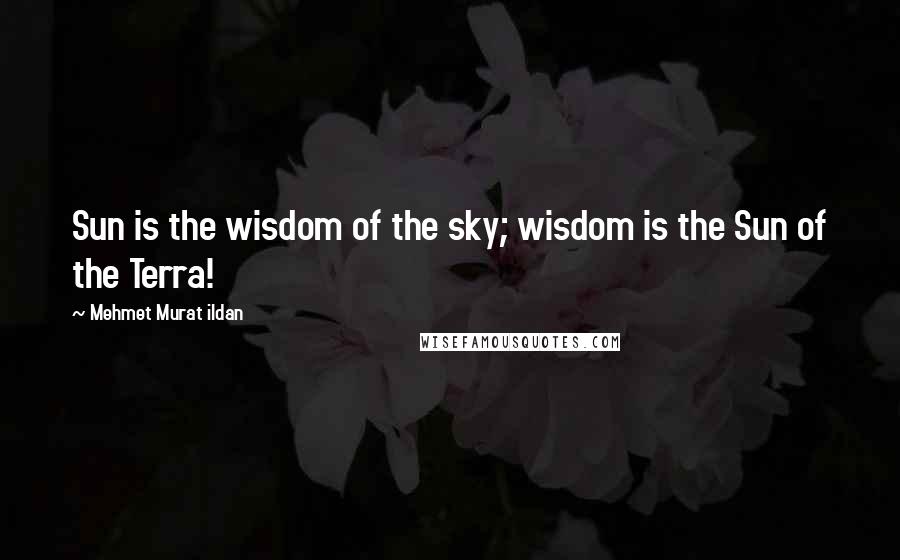 Mehmet Murat Ildan Quotes: Sun is the wisdom of the sky; wisdom is the Sun of the Terra!