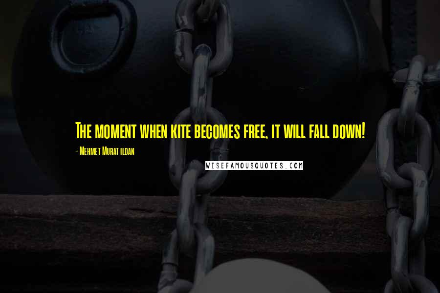 Mehmet Murat Ildan Quotes: The moment when kite becomes free, it will fall down!