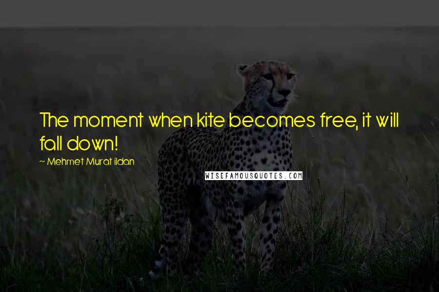 Mehmet Murat Ildan Quotes: The moment when kite becomes free, it will fall down!