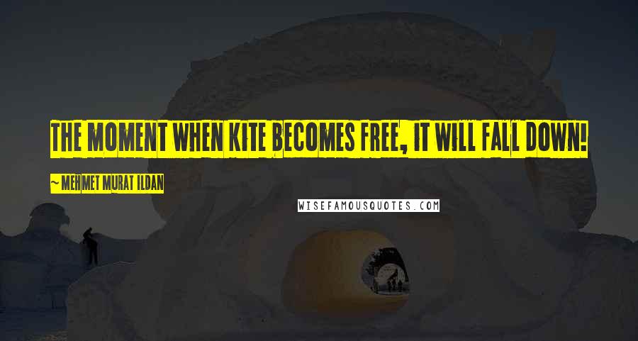 Mehmet Murat Ildan Quotes: The moment when kite becomes free, it will fall down!