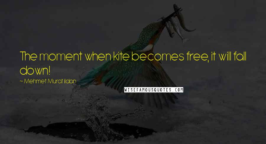 Mehmet Murat Ildan Quotes: The moment when kite becomes free, it will fall down!