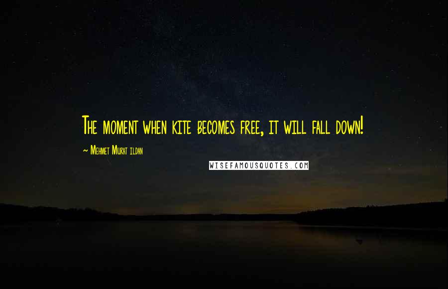 Mehmet Murat Ildan Quotes: The moment when kite becomes free, it will fall down!