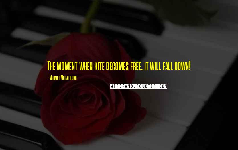 Mehmet Murat Ildan Quotes: The moment when kite becomes free, it will fall down!