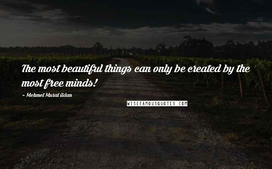 Mehmet Murat Ildan Quotes: The most beautiful things can only be created by the most free minds!
