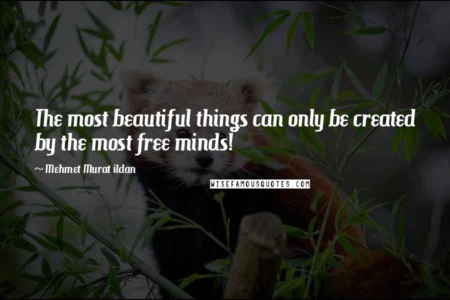 Mehmet Murat Ildan Quotes: The most beautiful things can only be created by the most free minds!