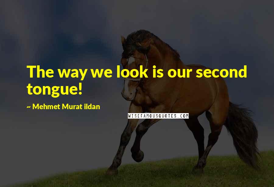 Mehmet Murat Ildan Quotes: The way we look is our second tongue!