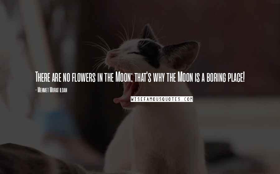 Mehmet Murat Ildan Quotes: There are no flowers in the Moon; that's why the Moon is a boring place!