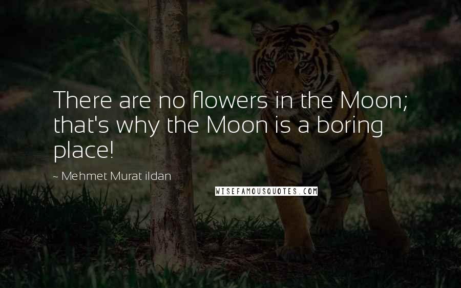 Mehmet Murat Ildan Quotes: There are no flowers in the Moon; that's why the Moon is a boring place!