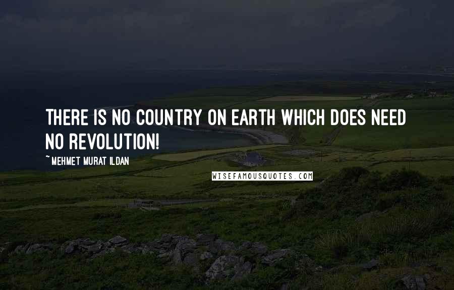 Mehmet Murat Ildan Quotes: There is no country on earth which does need no revolution!