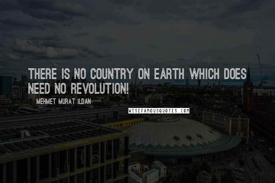 Mehmet Murat Ildan Quotes: There is no country on earth which does need no revolution!