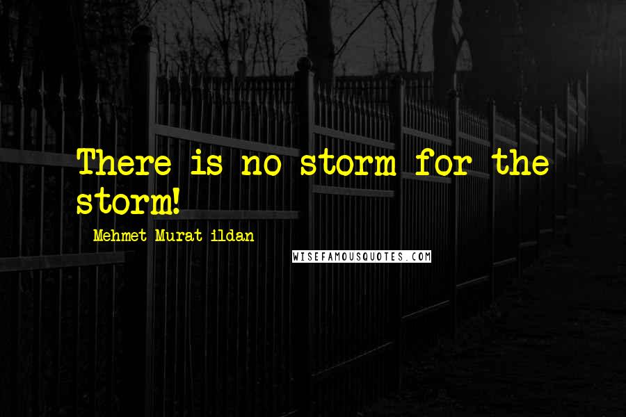 Mehmet Murat Ildan Quotes: There is no storm for the storm!
