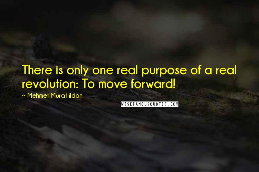 Mehmet Murat Ildan Quotes: There is only one real purpose of a real revolution: To move forward!