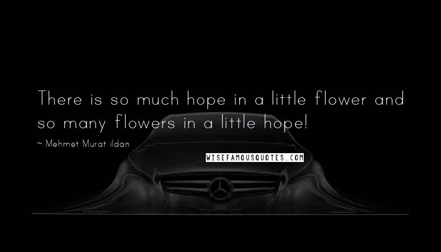 Mehmet Murat Ildan Quotes: There is so much hope in a little flower and so many flowers in a little hope!