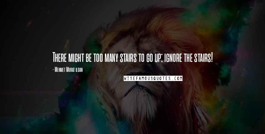 Mehmet Murat Ildan Quotes: There might be too many stairs to go up; ignore the stairs!