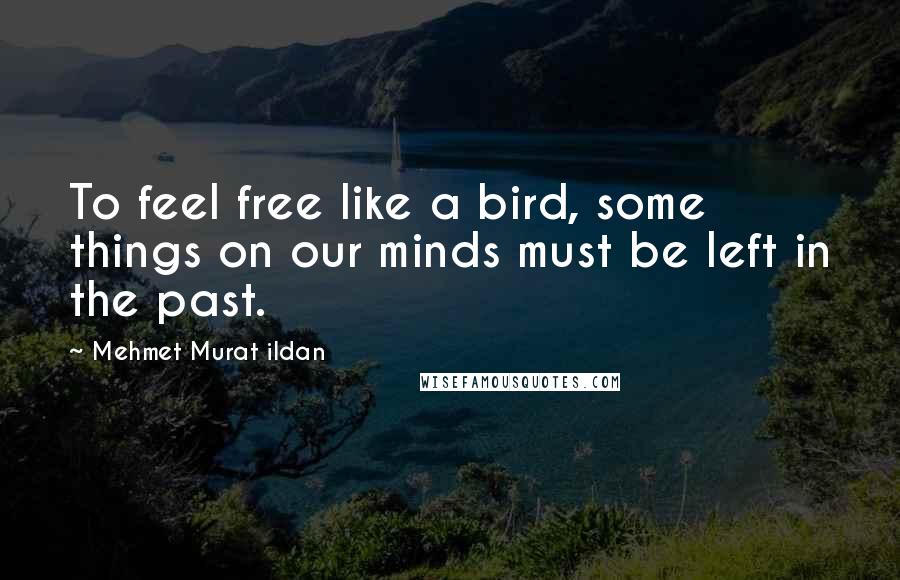 Mehmet Murat Ildan Quotes: To feel free like a bird, some things on our minds must be left in the past.