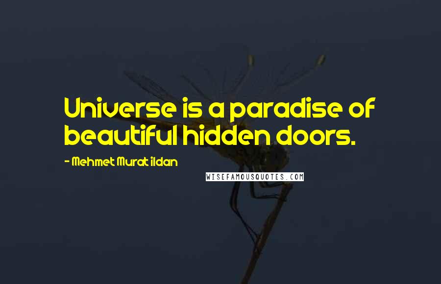 Mehmet Murat Ildan Quotes: Universe is a paradise of beautiful hidden doors.