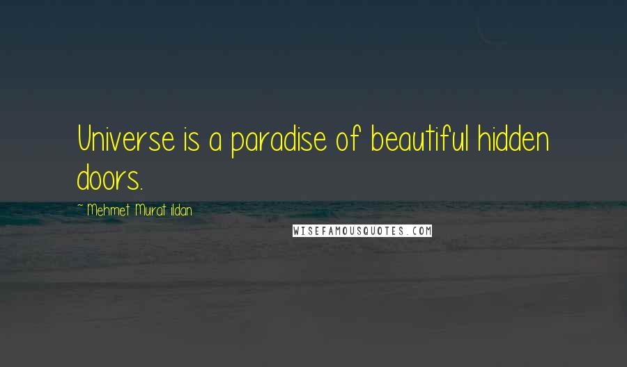 Mehmet Murat Ildan Quotes: Universe is a paradise of beautiful hidden doors.