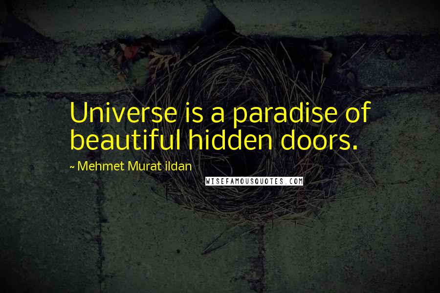 Mehmet Murat Ildan Quotes: Universe is a paradise of beautiful hidden doors.