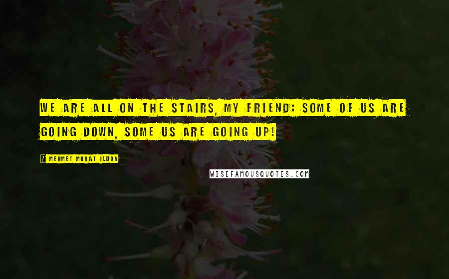 Mehmet Murat Ildan Quotes: We are all on the stairs, my friend; some of us are going down, some us are going up!
