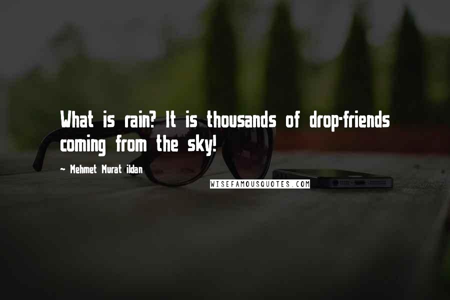 Mehmet Murat Ildan Quotes: What is rain? It is thousands of drop-friends coming from the sky!