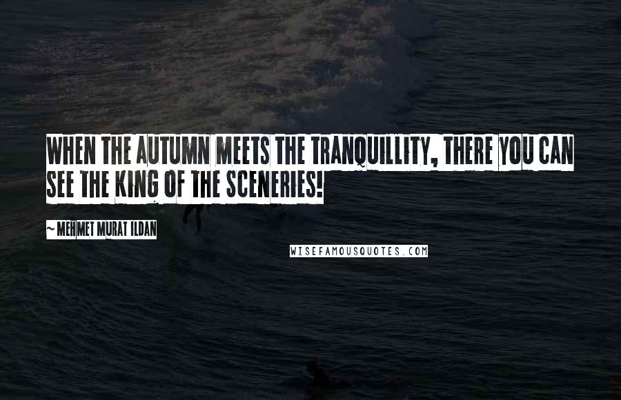 Mehmet Murat Ildan Quotes: When the autumn meets the tranquillity, there you can see the King of the Sceneries!