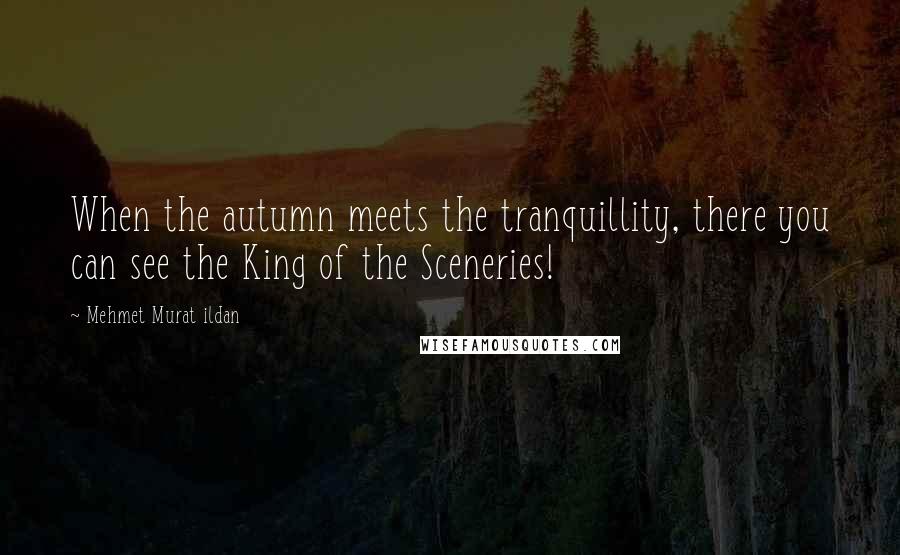 Mehmet Murat Ildan Quotes: When the autumn meets the tranquillity, there you can see the King of the Sceneries!