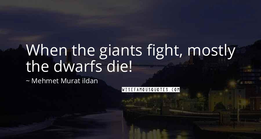 Mehmet Murat Ildan Quotes: When the giants fight, mostly the dwarfs die!