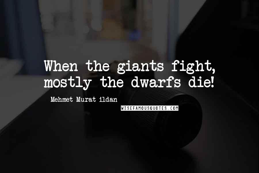 Mehmet Murat Ildan Quotes: When the giants fight, mostly the dwarfs die!