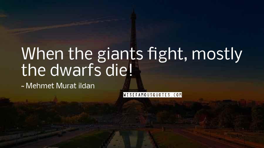 Mehmet Murat Ildan Quotes: When the giants fight, mostly the dwarfs die!