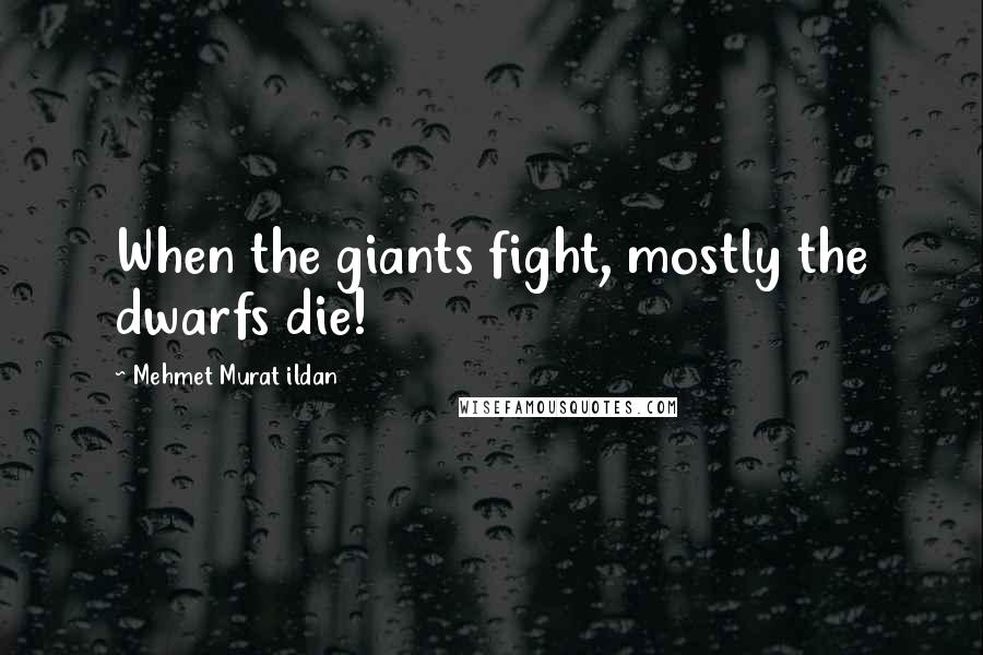 Mehmet Murat Ildan Quotes: When the giants fight, mostly the dwarfs die!