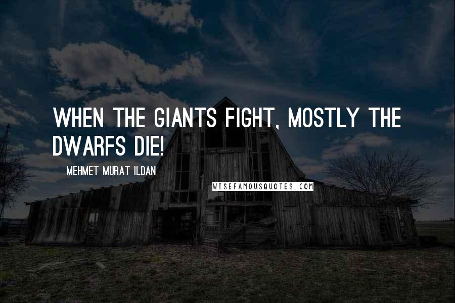 Mehmet Murat Ildan Quotes: When the giants fight, mostly the dwarfs die!