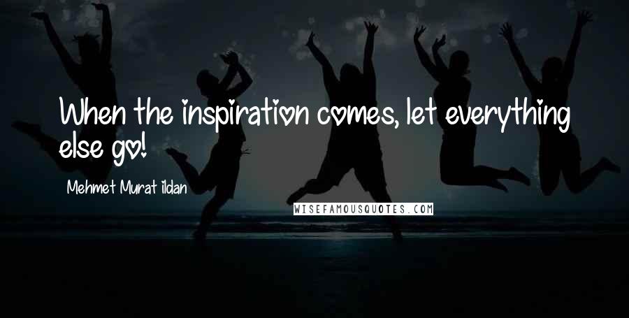 Mehmet Murat Ildan Quotes: When the inspiration comes, let everything else go!