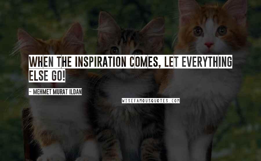 Mehmet Murat Ildan Quotes: When the inspiration comes, let everything else go!