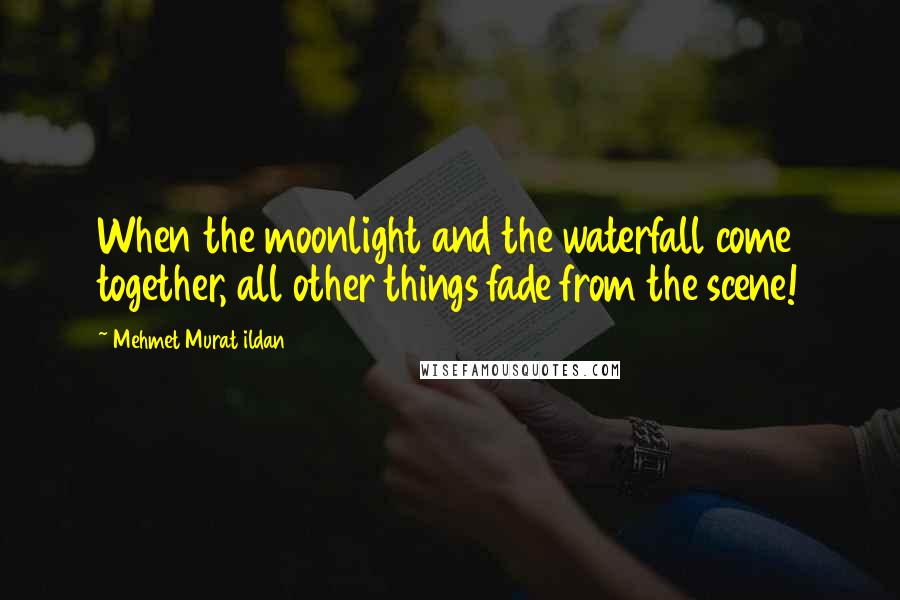 Mehmet Murat Ildan Quotes: When the moonlight and the waterfall come together, all other things fade from the scene!