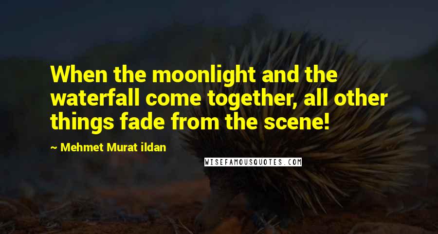 Mehmet Murat Ildan Quotes: When the moonlight and the waterfall come together, all other things fade from the scene!