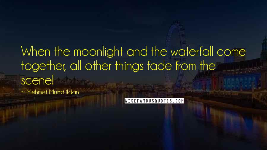 Mehmet Murat Ildan Quotes: When the moonlight and the waterfall come together, all other things fade from the scene!